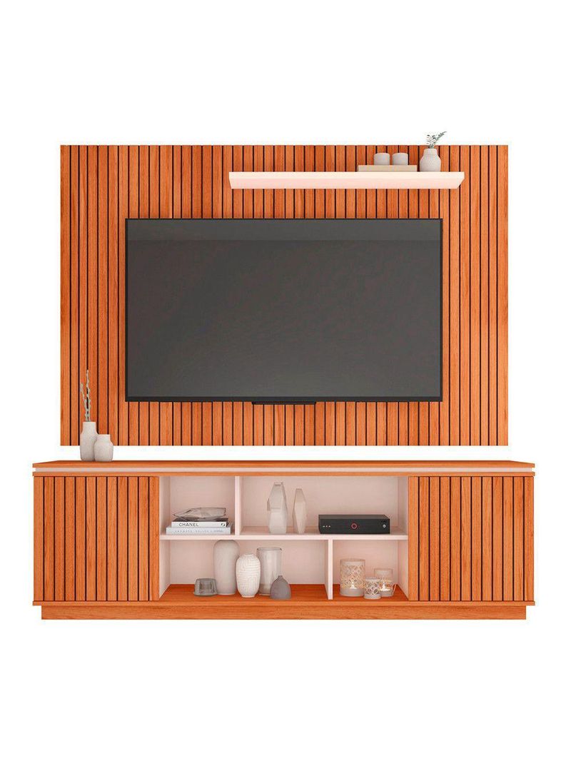 Rack Com Painel Falcon Tv Até 70 Polegadas Caemmun Marrom