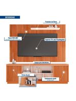 Rack Com Painel Falcon Tv Até 70 Polegadas Caemmun Marrom