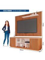 Rack Com Painel Falcon Tv Até 70 Polegadas Caemmun Marrom