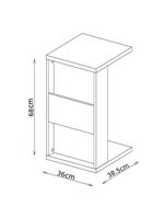Mesa Apoio Lateral Book Sofá Ou Cama Caemmun Branco