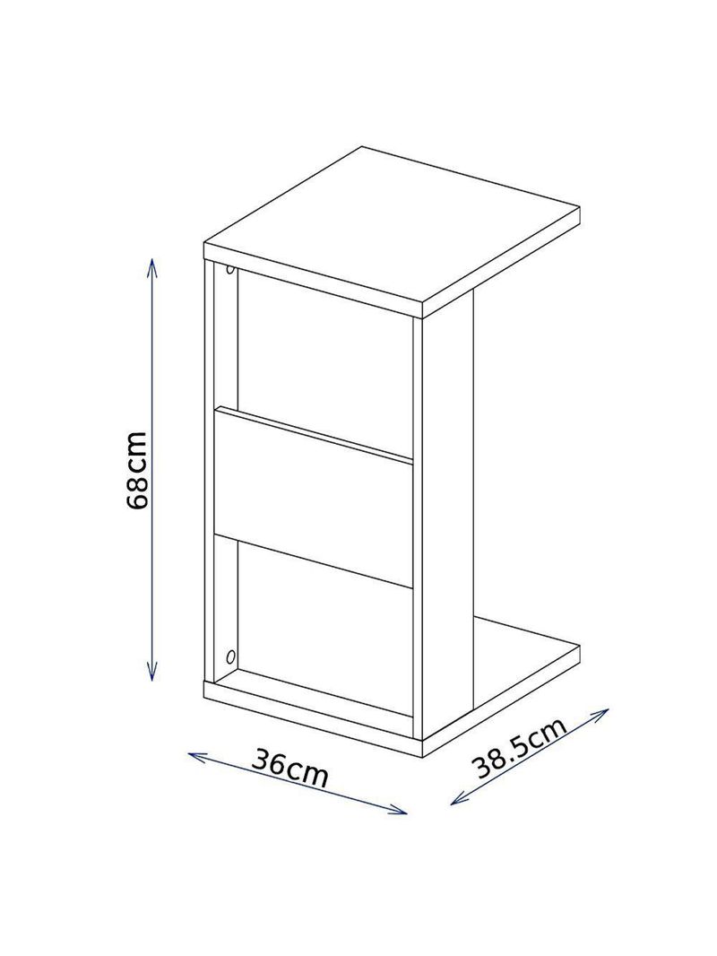 Mesa Apoio Lateral Book Sofá Ou Cama Caemmun Branco
