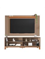 Bancada Rack Com Painel Para Tv Até 65 Polegadas Jace Cinza