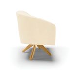 Kit 2 Poltronas Decorativas Stella Giratória Sintético Pu Cor Marrom D'Rossi