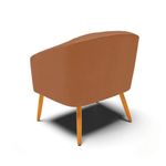 Kit 2 Poltronas Sala Decorativa Stella Sintético Pu Marrom D'Rossi