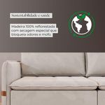 Conjunto Sofá 3 E 2 Lugares Irlanda Veludo Marrom