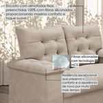 Conjunto Sofá 3 E 2 Lugares Irlanda Veludo Creme