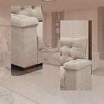 Conjunto Sofá 3 E 2 Lugares Irlanda Veludo Creme