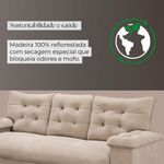 Conjunto Sofá 3 E 2 Lugares Irlanda Veludo Creme
