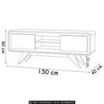 Rack Tv 55 Pol 150cm Orgânico 2 Portas Cecy Nature Z56 - Mpozenato