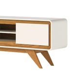 Rack Tv 55 Pol 150cm Orgânico 2 Portas Cecy Off White Z56 - Mpozenato