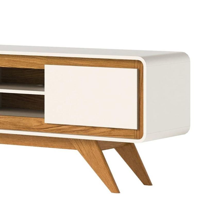 Rack Tv 55 Pol 150cm Orgânico 2 Portas Cecy Off White Z56 - Mpozenato