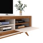 Rack Tv 55 Pol 150cm Orgânico 2 Portas Cecy Off White Z56 - Mpozenato