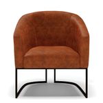 Kit 2 Poltronas Sala Stella Decorativa Base Industrial Couro Sintético Verde D'Rossi