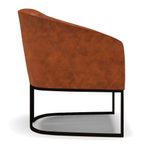 Kit 2 Poltronas Sala Stella Decorativa Base Industrial Couro Sintético Verde D'Rossi