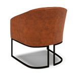 Kit 2 Poltronas Sala Stella Decorativa Base Industrial Couro Sintético Verde D'Rossi