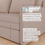 Sofá Cama Retrátil 3 Lugares Veneza 1,56m Linho Creme