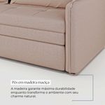 Sofá Cama Retrátil 3 Lugares Veneza 1,56m Linho Creme