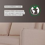 Sofá Cama Retrátil 3 Lugares Veneza 1,56m Linho Creme