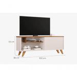 Rack Heitor Compacto Com Porta E Nichos Organizadores Para Quarto Cedro/off