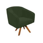 Kit 2 Poltronas Decorativas Stella Giratória Couro Sintético Verde D'Rossi
