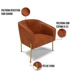 Kit 2 Poltronas Decorativas Stella D03 Sintético Pu Verde D'Rossi