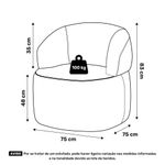 Kit 2 Poltronas Orgânicas Giratórias Glee Living Bouclê Cinza Abmaza
