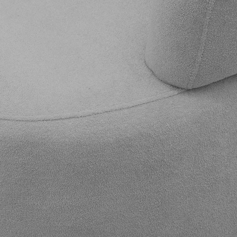 Kit 2 Poltronas Orgânicas Giratórias Glee Living Bouclê Cinza Abmaza