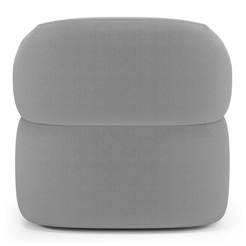Kit 2 Poltronas Orgânicas Giratórias Glee Living Bouclê Cinza Abmaza