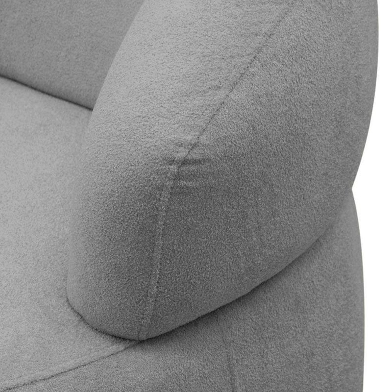 Kit 2 Poltronas Orgânicas Giratórias Glee Living Bouclê Cinza Abmaza