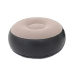 Poltrona Sofá Inflável Kit 2 Em 1 Ultra Lounge Com Puff Cinza Gmcas