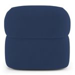 Kit Sofá Poltrona Giratória Living Glee Orgânico Veludo Azul Abmaza