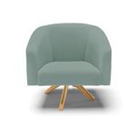 Kit 2 Poltronas Decorativas Stella Giratória Veludo Cotelê Verde D'Rossi