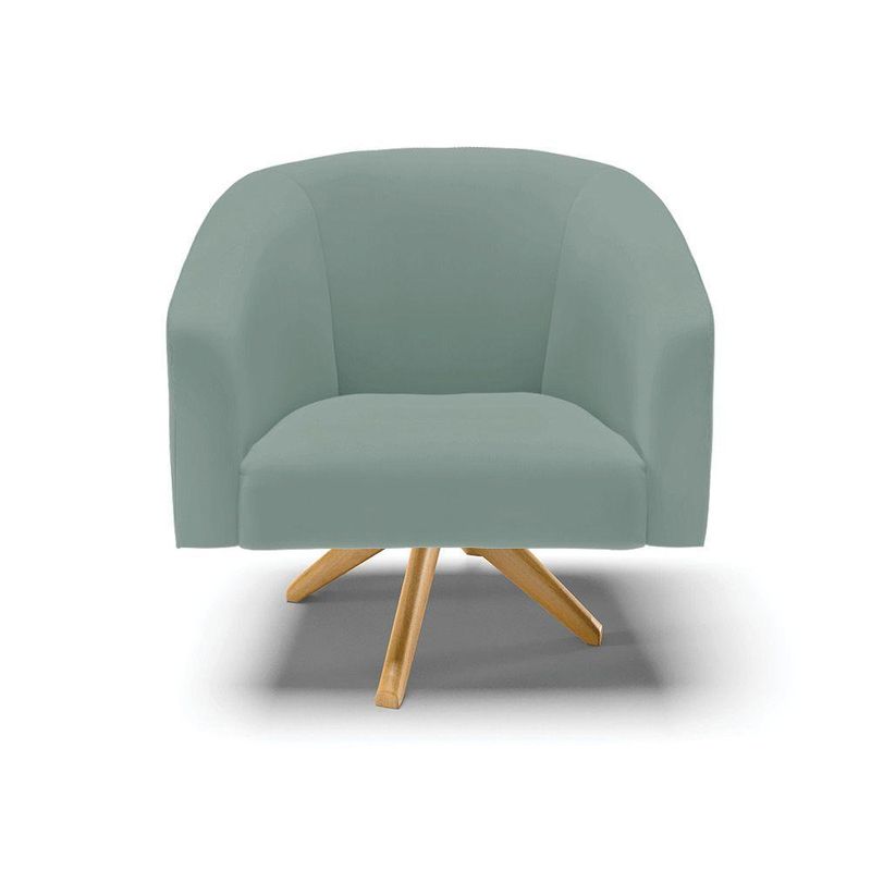 Kit 2 Poltronas Decorativas Stella Giratória Veludo Cotelê Verde D'Rossi