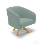 Kit 2 Poltronas Decorativas Stella Giratória Veludo Cotelê Verde D'Rossi