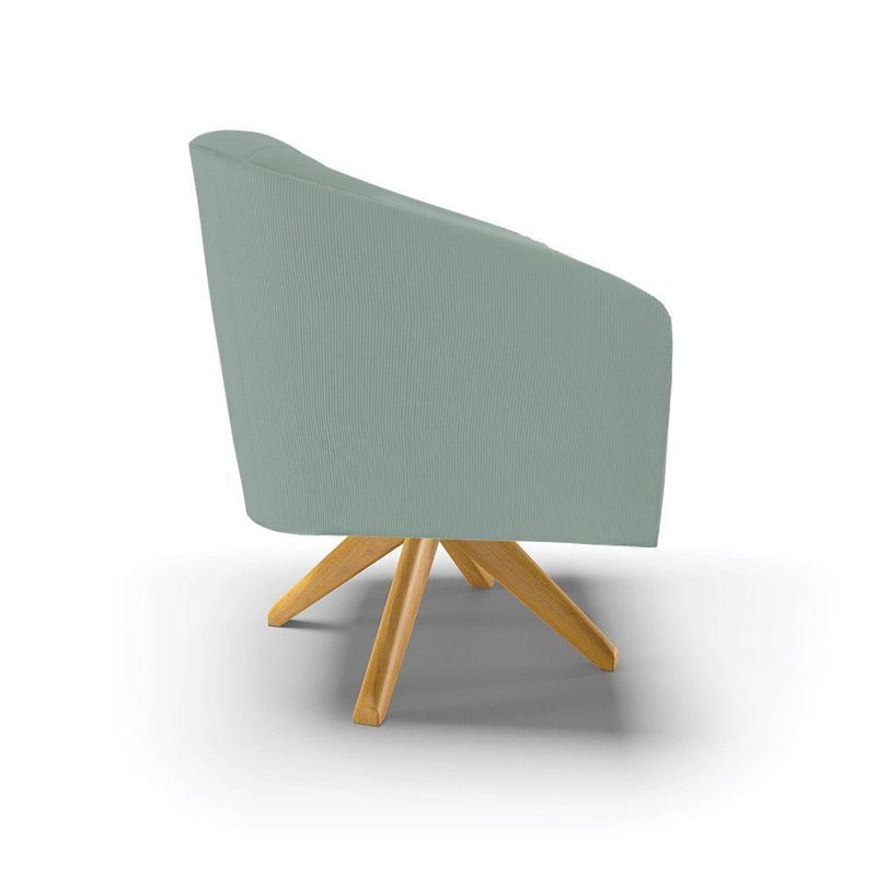 Kit 2 Poltronas Decorativas Stella Giratória Veludo Cotelê Verde D'Rossi