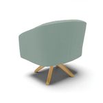 Kit 2 Poltronas Decorativas Stella Giratória Veludo Cotelê Verde D'Rossi
