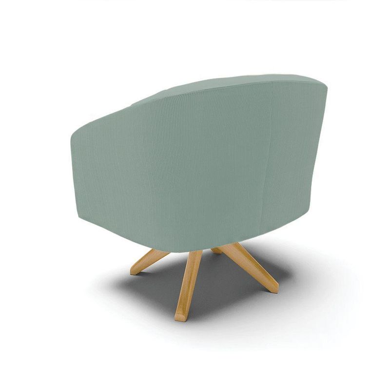 Kit 2 Poltronas Decorativas Stella Giratória Veludo Cotelê Verde D'Rossi