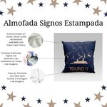 Capa De Almofada Estampada Signos Do Zodíaco Em Veludo Suede 45cm X 45cm - Decoração Astrologia Horóscopo Cor Touro