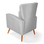 Kit 2 Poltronas Decorativas Melody Poltrona de Descanso Veludo Cinza Claro Abmaza