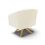 Kit 2 Poltronas Decorativas Stella Giratória Veludo Cotelê Bege D'Rossi