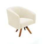 Kit 2 Poltronas Decorativas Stella Giratória Veludo Cotelê Verde D'Rossi