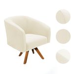 Kit 2 Poltronas Decorativas Stella Giratória Veludo Cotelê Verde D'Rossi