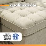 Sofá Retrátil E Reclinável 3 Lugares 2,10m Sole Bege