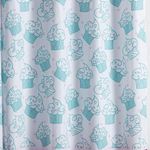 Cortina 2 Metros Para Quarto Estampada Infantil Cake Donuts Pink/tiffany 2,00m X 1,50m Para Varão Simples