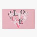 Tapete Para Quarto Estampado Love Rosê 60cm X 40cm - Base Antiderrapante Cor Love1