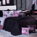 Kit Cobre Leito Colcha Queen Game Streamer Rosê Dupla Face Com Almofadas Estampadas 07 Peças