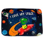 Tapete Para Quarto Estampado Astrodino 60cm X 40cm - Base Antiderrapante