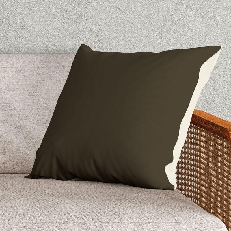 Kit Trio Capas De Almofadas Estampadas Folhas Em Veludo Suede 45cm X 45cm - Decoração Luxo Para Sala Cor Tabaco