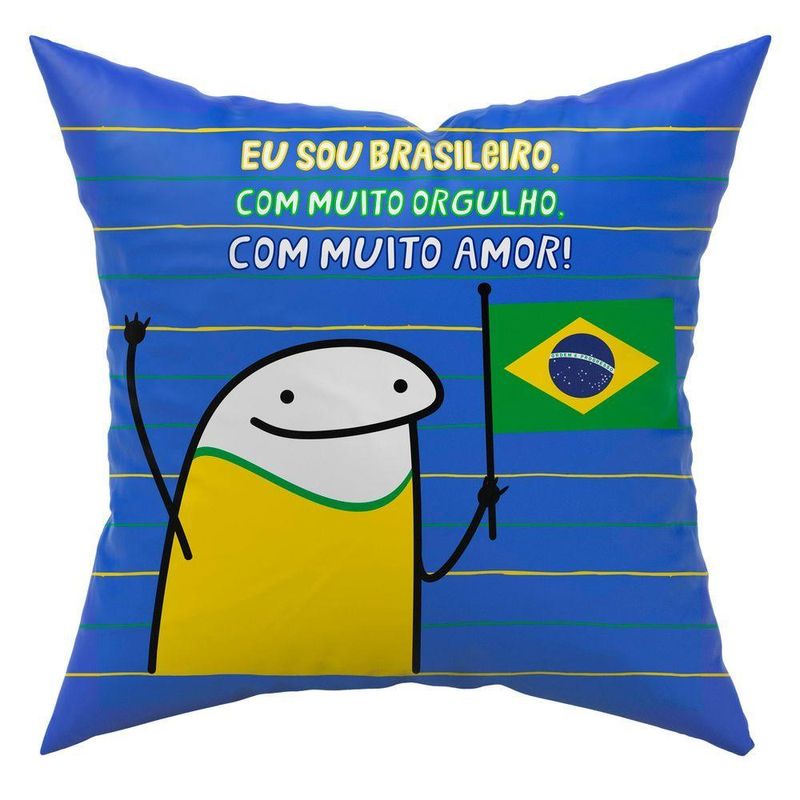 Kit C/ 4 Capas De Almofadas Flork Meme Copa Do Mundo Brasil 45cm X 45cm