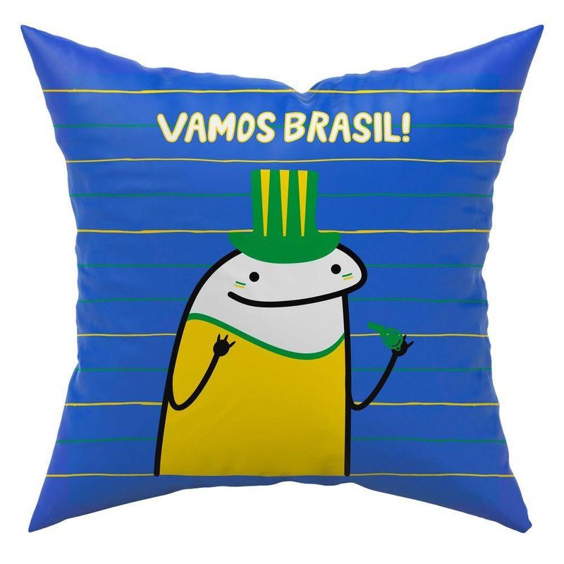 Kit C/ 4 Capas De Almofadas Flork Meme Copa Do Mundo Brasil 45cm X 45cm